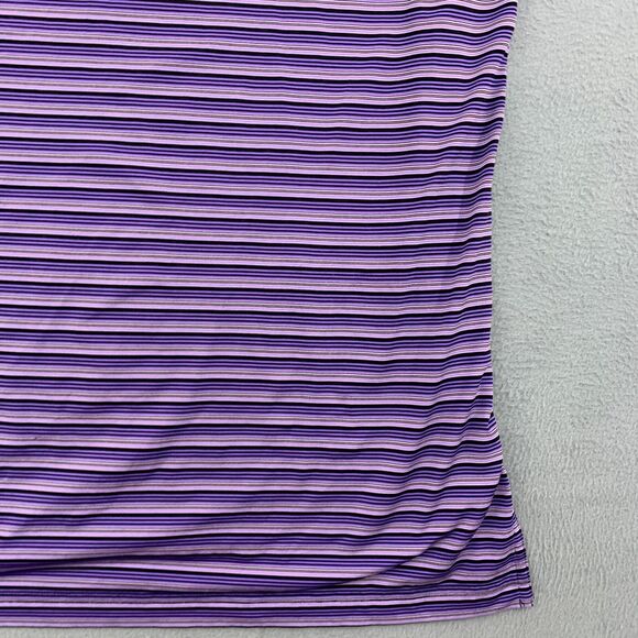 Peter Millar Summer Comfort Golf Polo Shirt Mens XL Striped Purple Stretch - Picture 13 of 16